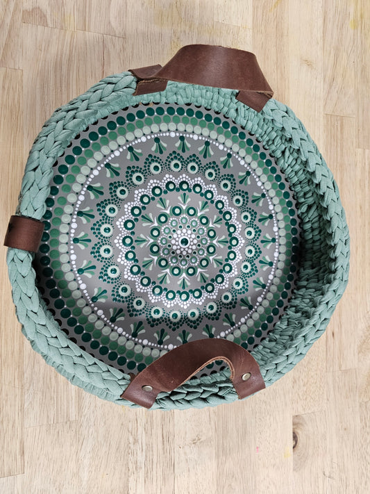 Braided hand crafted tray 35cm