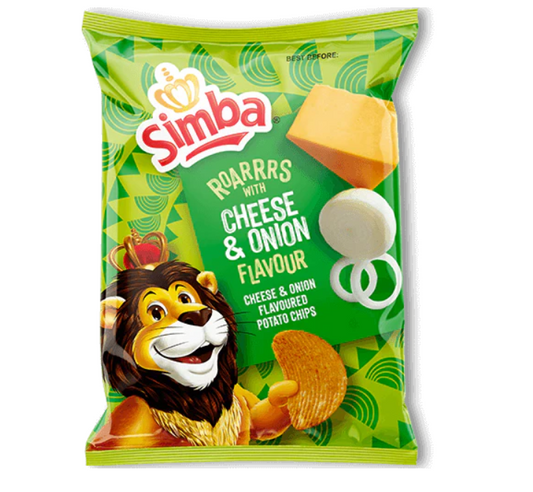 Simba Cheese & Onion Flavor Potato Chips, 125g
