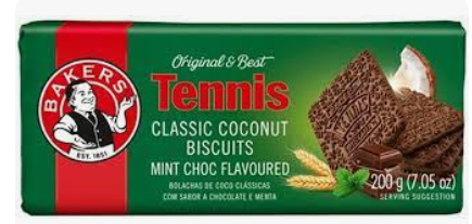 Bakers Tennis Biscuits, 200g - choc mint