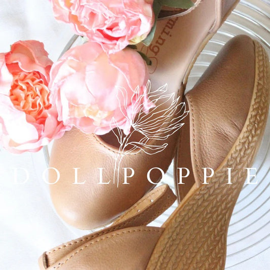 Dollpoppie Talitha Ankle strap Beige closed toe
